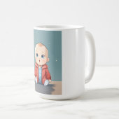 Mug Bébé intelligent - Minuscule visage penseur (Devant droit)