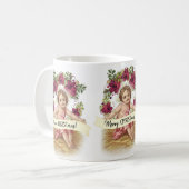Mug Bébé Jésus dans Noël floral de Manger (Devant gauche)