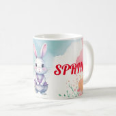 Mug Bébé lapin au printemps (Devant droit)