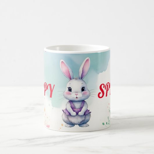 Mug Bébé lapin au printemps (Centre)