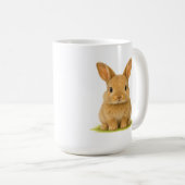 Mug Bébé lapin dans l'herbe (Devant droit)