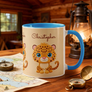 Mug Bébé léopard mignon animaux de safari pour enfants