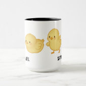 Mug Bébé Levé à la main Chick Personnalisé mignon (Centre)