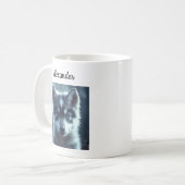 Mug Bébé loup adorable au clair de lune (Devant gauche)