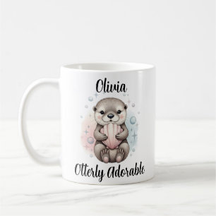 Mug Bébé loutre avec coquillage "Totalement adorable"