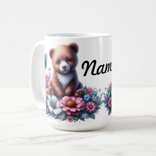 Mug Bébé mignon Bear Cub (Devant gauche)