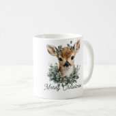 Mug Bébé mignon Cerf Joyeux Noël - Aquarelle Fawn (Devant droit)
