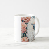 Mug Bébé mignon Cockatoo Parrot Fleurs roses douces (Devant droit)