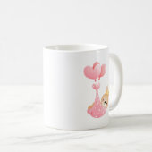 Mug Bébé mignon dans une couverture de coeur (Devant droit)