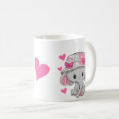Mug Bébé mignon Eléphant fille (Devant droit)