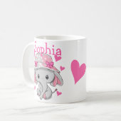 Mug Bébé mignon Eléphant fille (Devant gauche)