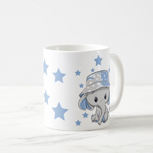 Mug Bébé mignon éléphant garçon (Devant droit)