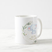 Mug Bébé mignon Eléphant Jungle Baby shower vert (Devant droit)