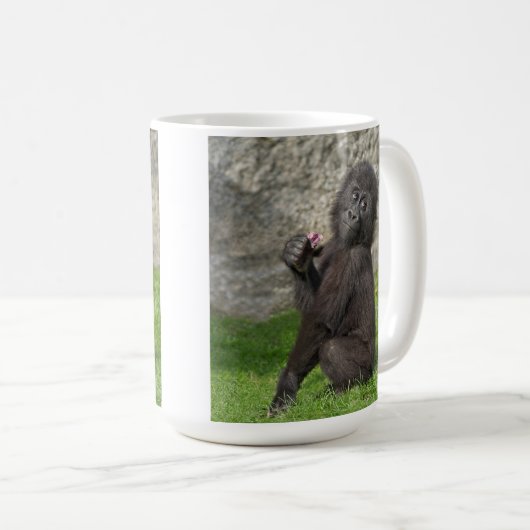 Mug Bébé mignon Gorilla Café (Devant droit)