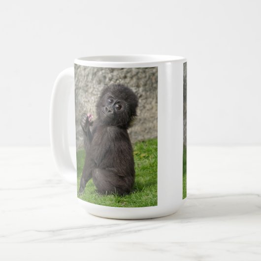Mug Bébé mignon Gorilla Café (Devant gauche)