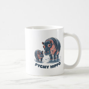 Mug Bébé Mignon Hippopotame Pygmée Moo Deng Zoo Drôle