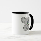 Mug Bébé mignon Koala avec Eucalyptus Feuilles (Devant droit)