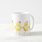 Mug Bébé mignon Poussins Poulets Amoureux Digne adorab (Devant droit)