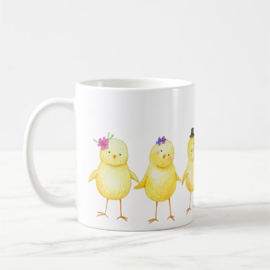 Mug Bébé mignon Poussins Poulets Amoureux Digne adorab (Gauche)