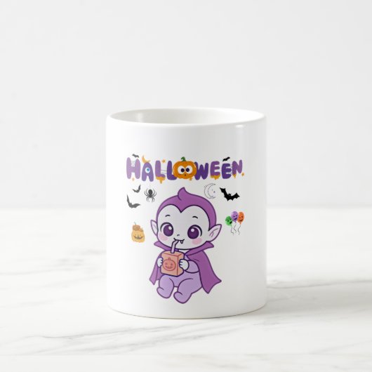Mug Bébé mignon Vampire Halloween Kawaii Design (Centre)