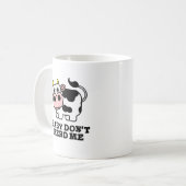Mug Bébé Ne m'encombre pas Funny Cow Pun (Devant gauche)