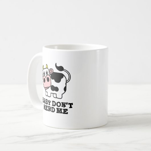 Mug Bébé Ne m'encombre pas Funny Cow Pun (Devant gauche)