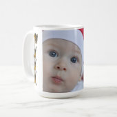 Mug Bébé Noël du Père Noël Photo (Devant gauche)