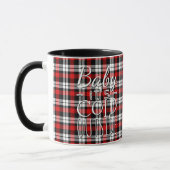 Mug Bébé noir rouge Son Motif froid à l'extérieur Plai (Gauche)