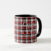 Mug Bébé noir rouge Son Motif froid à l'extérieur Plai (Devant droit)