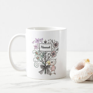 Mug Bébé Oiseau Goth Mignon et Effrayant Nom Personnal