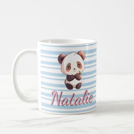 Mug Bébé Panda Mignon Nom Personnalisé (Gauche)