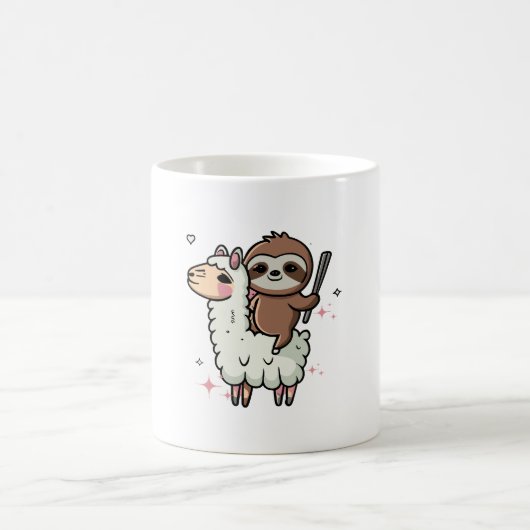 Mug Bébé paresseux et lama mignons (Centre)