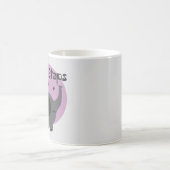 Mug Bébé pas Kawaii mignon bébé éléphant gris & violet (Centre)