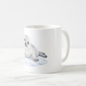 Mug Bébé phoque sur de la neige molle (Devant droit)