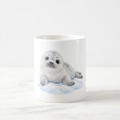 Mug Bébé phoque sur de la neige molle (Centre)