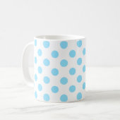 Mug Bébé pois bleu et blanc (Devant gauche)