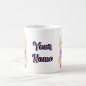Mug Bébé Poussin Assis Mignon Kawaii Arc Violet (Centre)