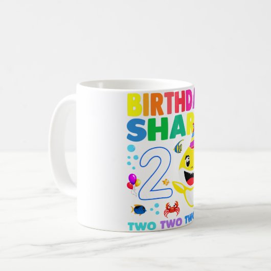 Mug Bébé Requin mignon Pour 2 Ans Requin Doo Tee - shi (Devant gauche)