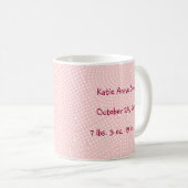 Mug Bébé rose mignon d'écureuil de style campagnard (Devant droit)