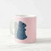 Mug Bébé rose mignon d'écureuil de style campagnard (Devant gauche)