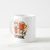 Mug Bébé rouge Il fait froid dehors Illustration de No (Devant gauche)
