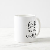 Mug Bébé ses vacances manuscrites froides de (Devant droit)