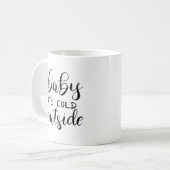 Mug Bébé ses vacances manuscrites froides de (Devant gauche)