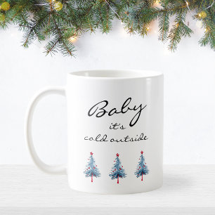Mug Bébé Son Froid À L'Extérieur Script Bleu Arbre de