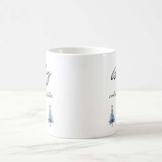 Mug Bébé Son Froid À L'Extérieur Script Bleu Arbre de (Centre)