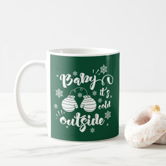 Mug Bébé son froid dehors mignonette mittens hiver (Avec donut)