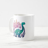 Mug Bébé Stegosaurus Dinosaur Forêt colorée (Devant gauche)