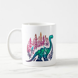 Mug Bébé Stegosaurus Dinosaur Forêt colorée