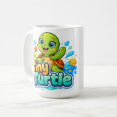 Mug Bébé Tortue Mignon (Devant gauche)