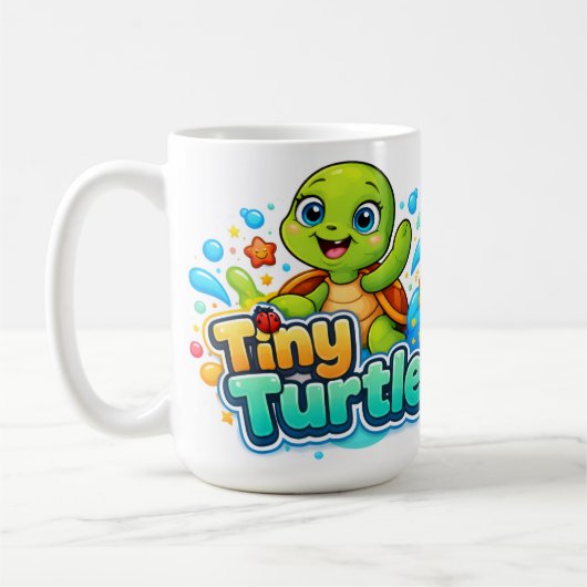 Mug Bébé Tortue Mignon (Gauche)